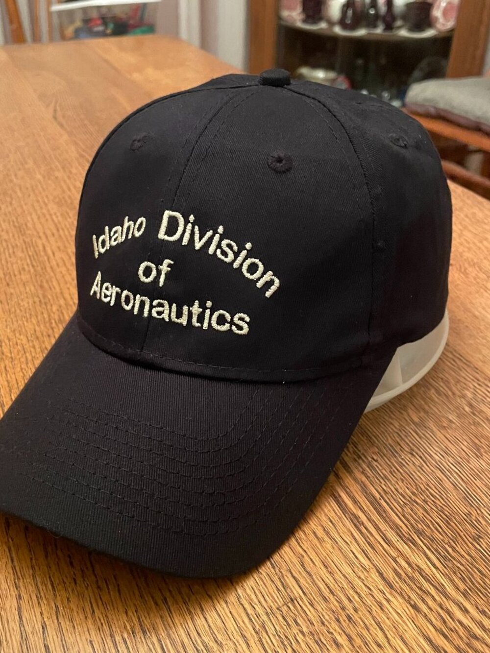 Idaho Division of Aeronautics Black Hook and Loop Baseball Hat Cap